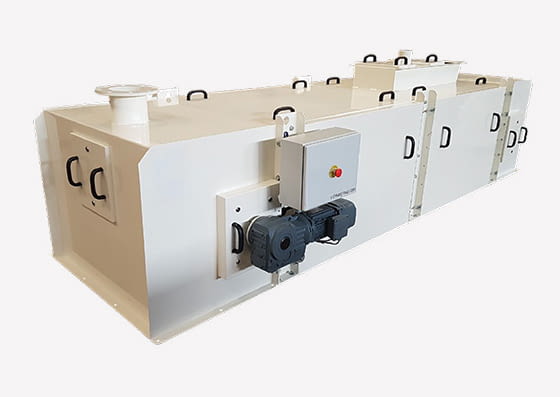 Dosificador de banda para productos en polvo